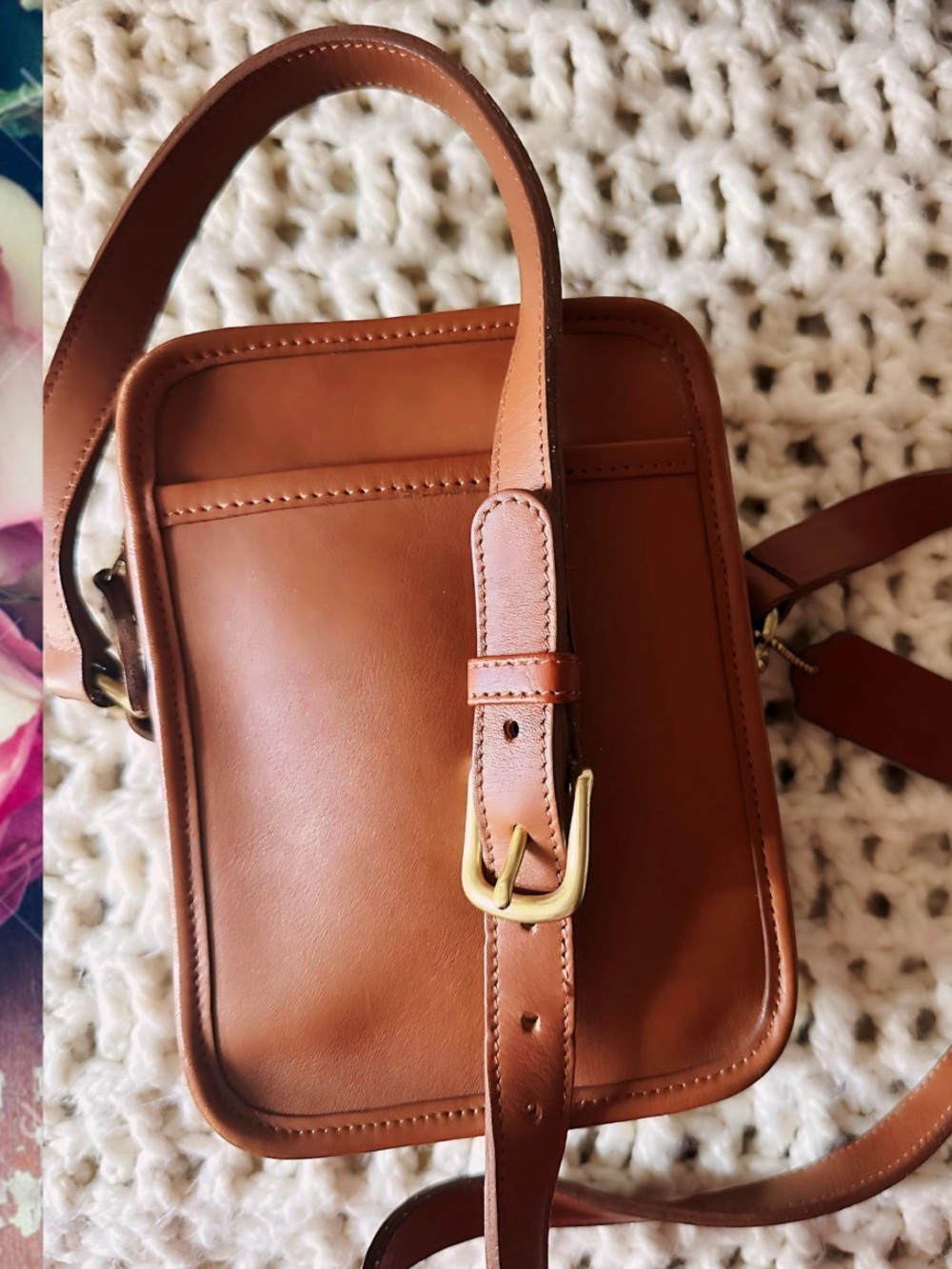 VINTAGE COACH BRITISH TAN KIT CROSSBODY CAMERA BAG 9973